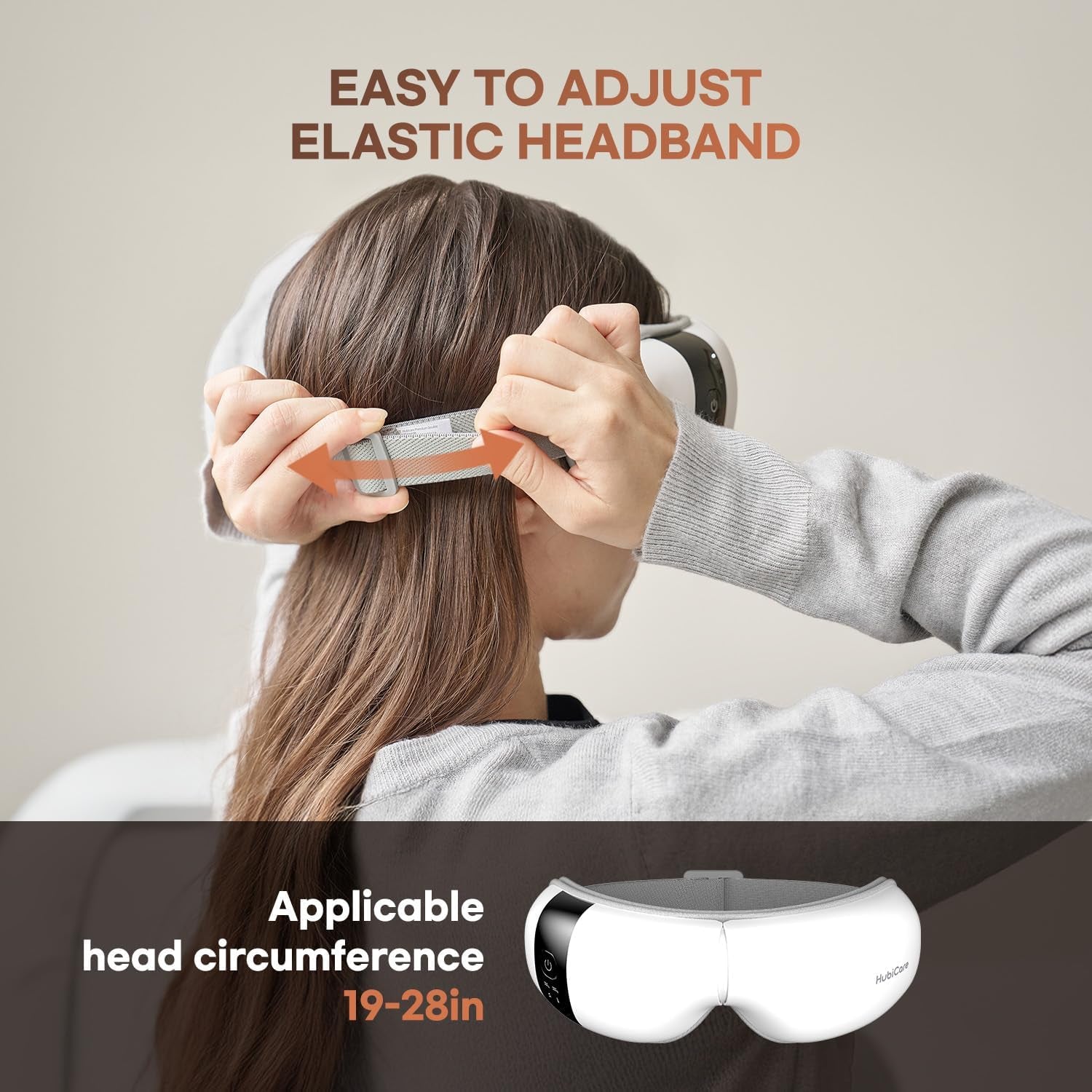 Hubicare Ultra Quiet with Double Pad Eye Massager, under 28Db Heat & Cooling Therapy, Air Compression Eye Care Device for Dry Eyes, Eye Strain and Migraine Relief