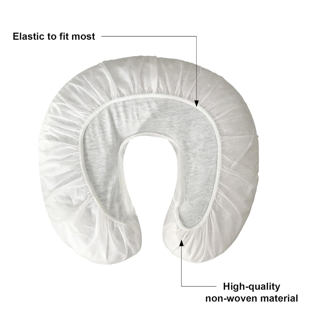 Disposable Fitted Face Cradle Headrest Covers 75-Pack White