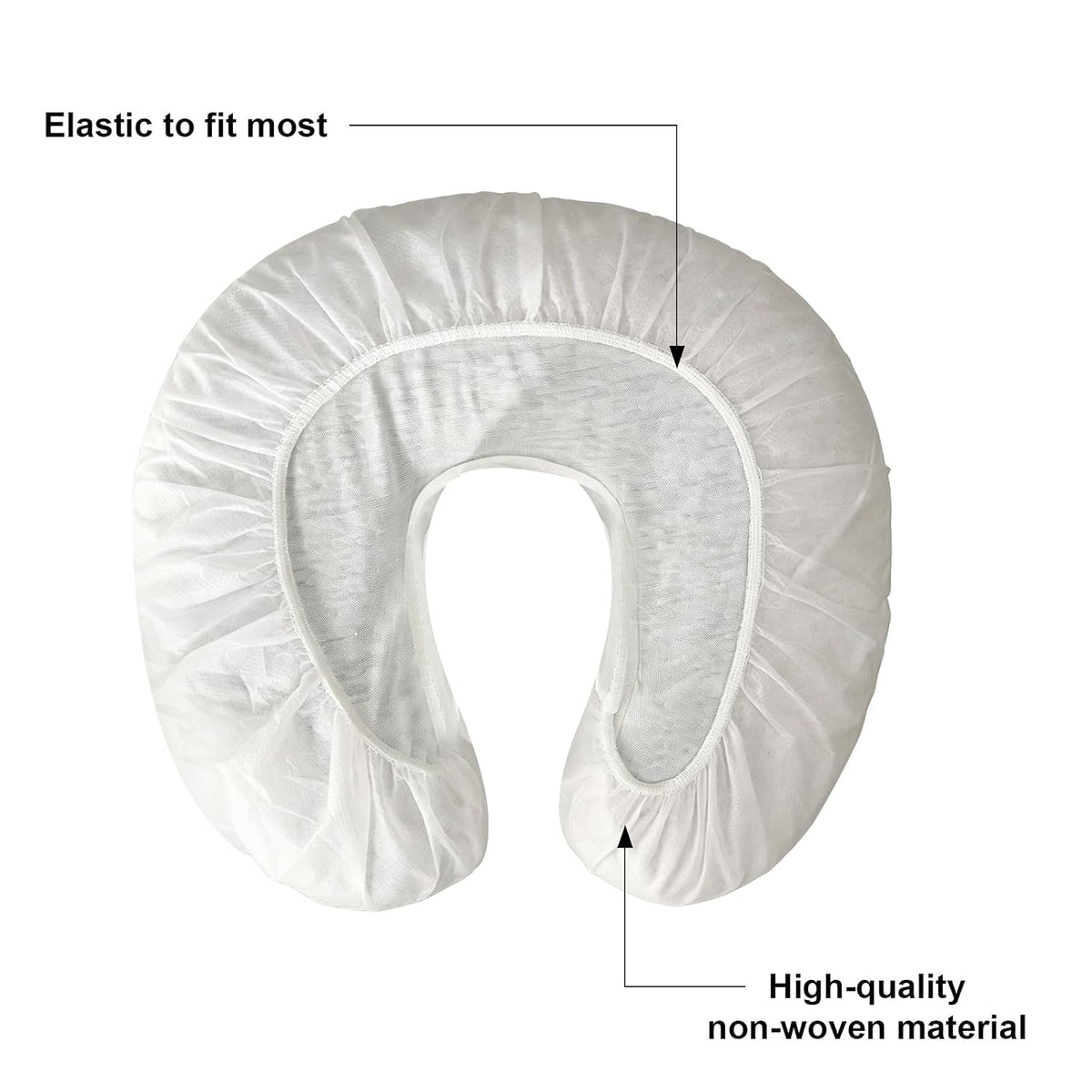 Disposable Fitted Face Cradle Headrest Covers 75-Pack White