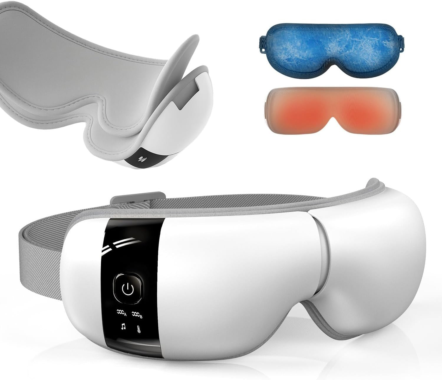 Hubicare Ultra Quiet with Double Pad Eye Massager, under 28Db Heat & Cooling Therapy, Air Compression Eye Care Device for Dry Eyes, Eye Strain and Migraine Relief