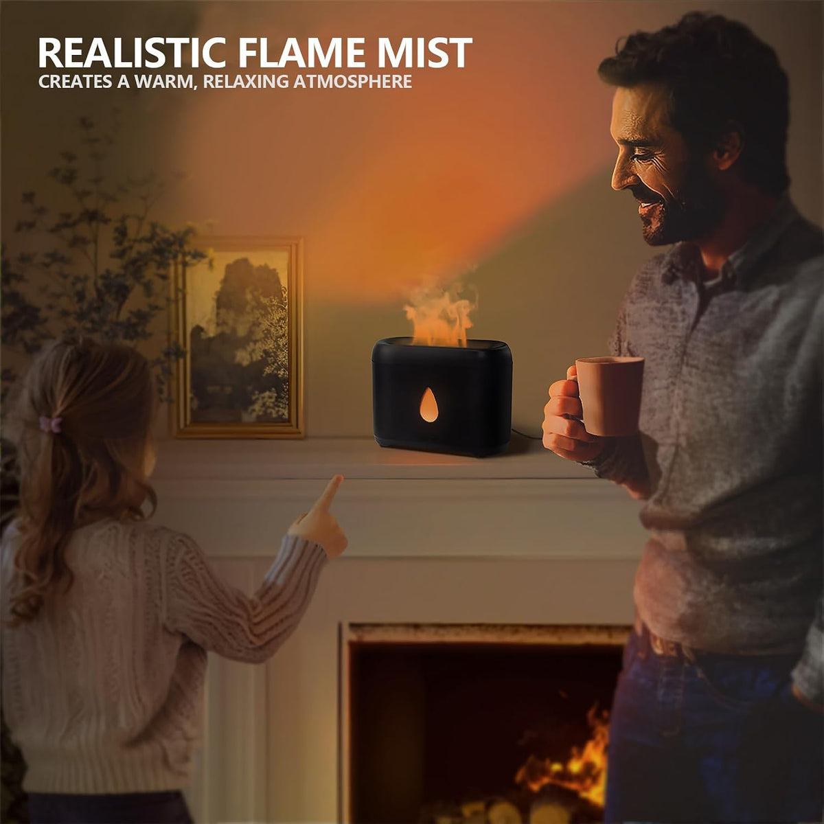 Flame Diffuser for Essential Oils, 200Ml Small Oil Diffuser