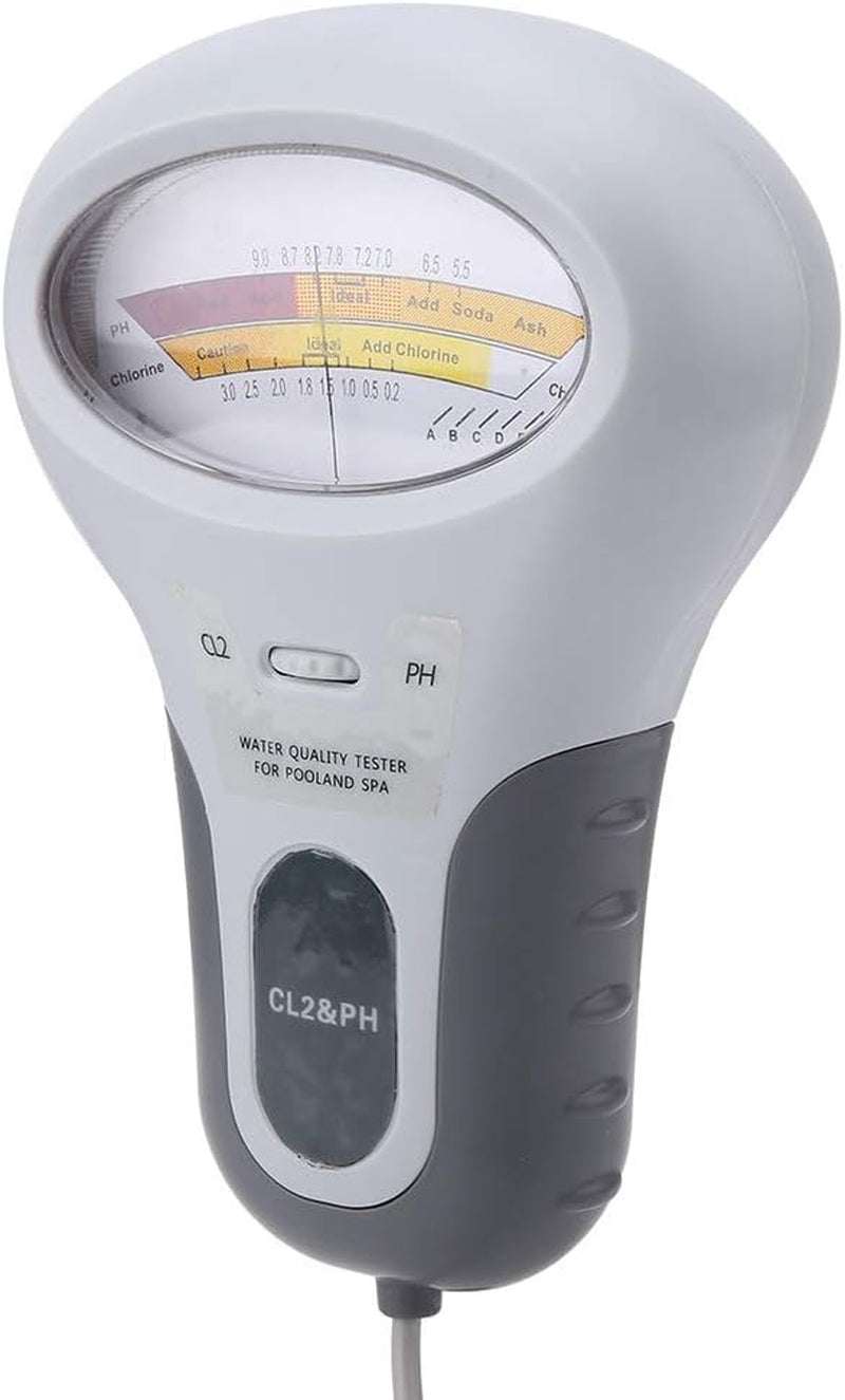 Water Quality Tester, PC-102B CL2 and PH Tester Portable Digital Monitor Analysis Swimming Pool Spa Water Quality Analyzer with Probe
