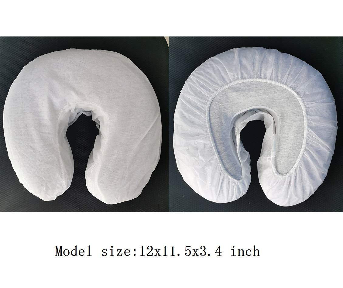 Disposable Fitted Face Cradle Headrest Covers 75-Pack White