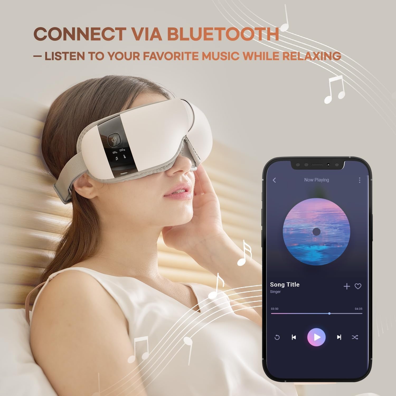 Hubicare Ultra Quiet with Double Pad Eye Massager, under 28Db Heat & Cooling Therapy, Air Compression Eye Care Device for Dry Eyes, Eye Strain and Migraine Relief