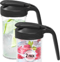 Multi Pour Top Mason Jar Lid with Handle - Wide Mouth Mason Jar Pour Spout Lid Pourer - Ball Mason Jar Pitcher Lid with Handle and Flip Cap
