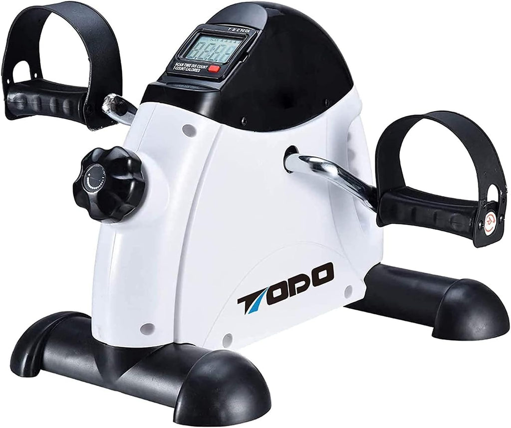 Mini Exercise Bike Pedal Exerciser Foot Peddler Portable Therapy Bicycle with Digital Monitor