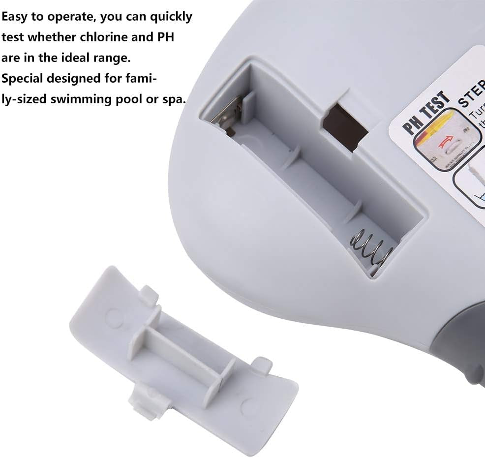 Water Quality Tester, PC-102B CL2 and PH Tester Portable Digital Monitor Analysis Swimming Pool Spa Water Quality Analyzer with Probe