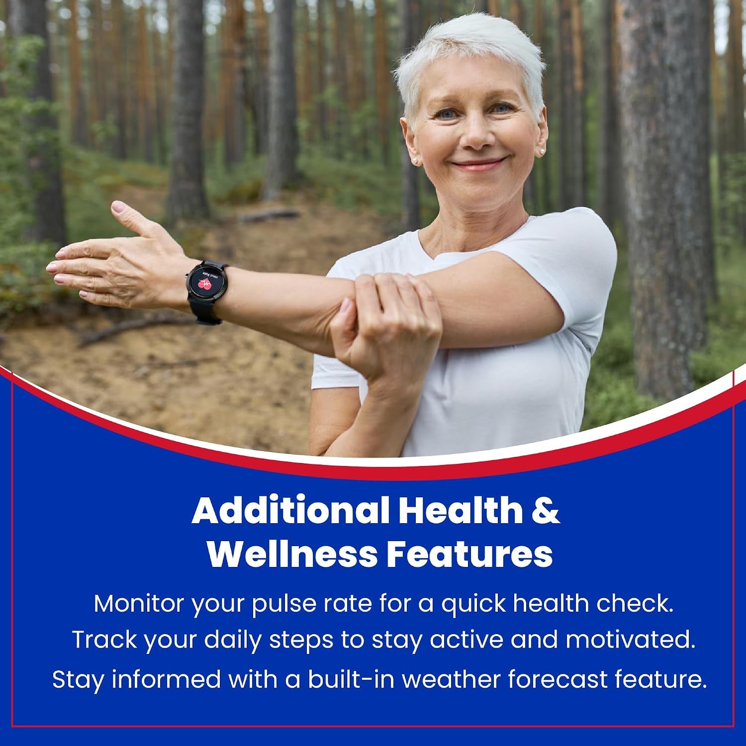 Stride Medical Alert Watch- Assistance Device with GPS Tracking, Emergency Call Button, AT&T Network, Stylish Design