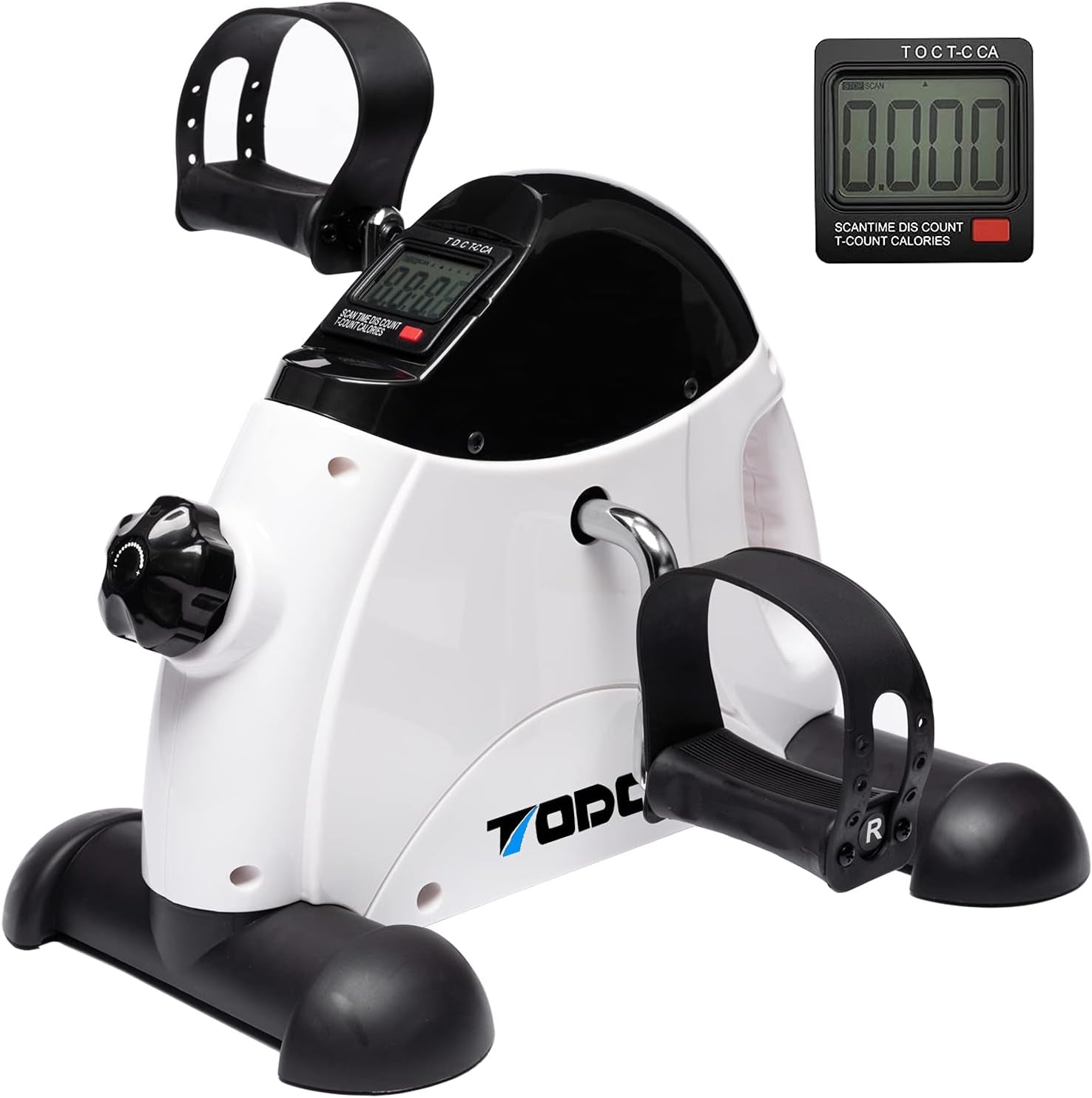 Mini Exercise Bike Pedal Exerciser Foot Peddler Portable Therapy Bicycle with Digital Monitor